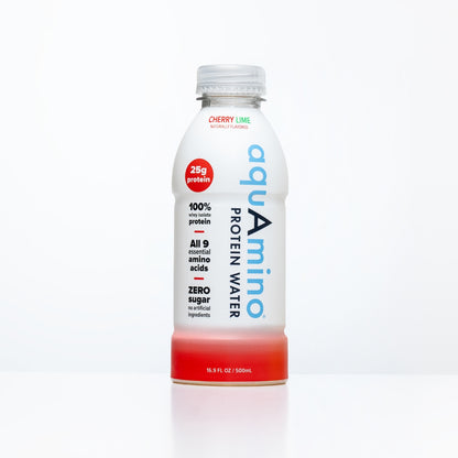 COMING SOON ONLINE - AquAmino Protein Water – Cherry Lime (6 Pack)