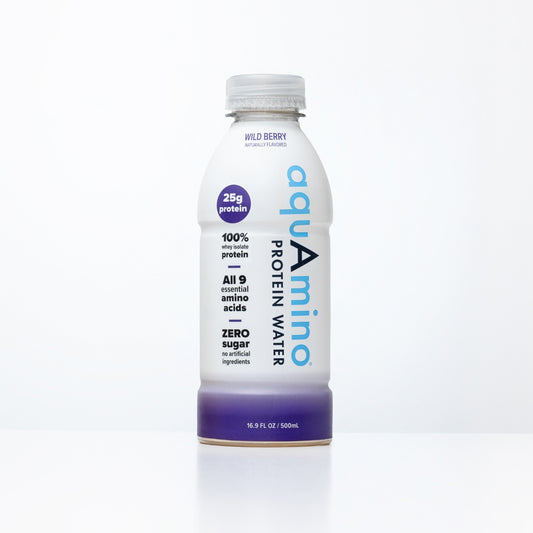 COMING SOON ONLINE - AquAmino Protein Water – Wild Berry (6 Pack)